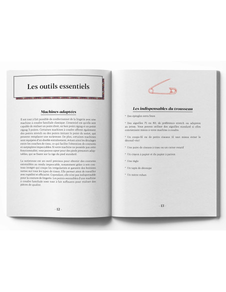 Libro piccolo manuale di cucito di lingerie