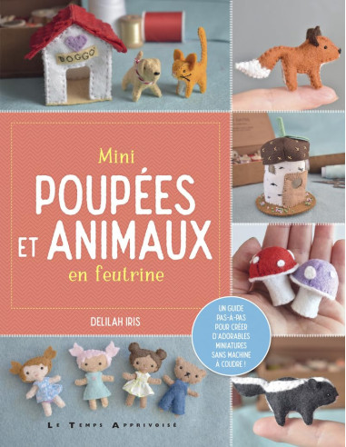 Libro mini bambole e animali in feltro