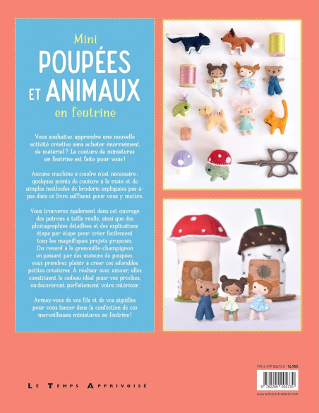 Libro mini bambole e animali in feltro