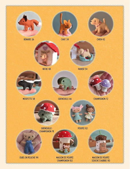 Libro mini bambole e animali in feltro