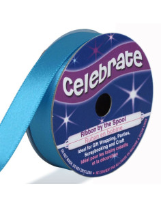 Nastro di raso Celebrate blu turchese - 13 mm x 6 metri