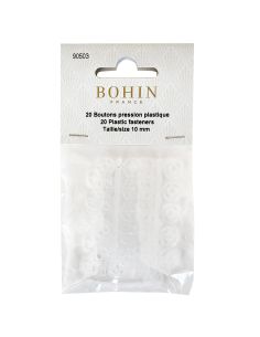 Bottoni a pressione rotondi da cucire in plastica trasparente 10 mm Bohin
