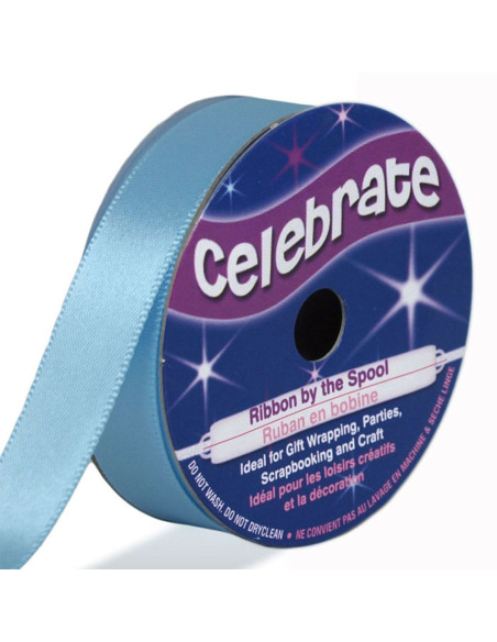 Nastro di raso Celebrate azzurro - 13 mm x 6 metri