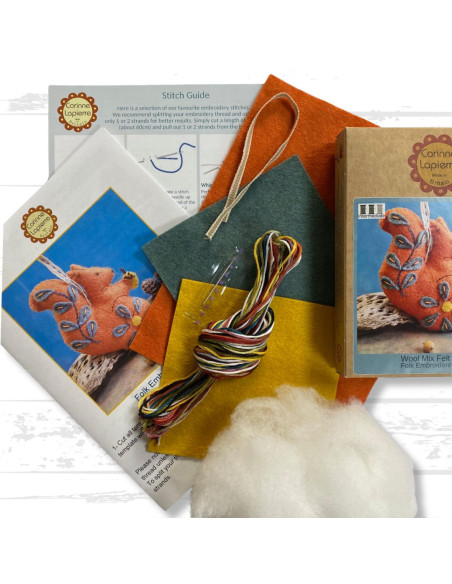 Mini kit feltro - Scoiattolo folkloristico