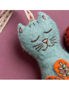 Mini kit feltro - Gatto folkloristico 2