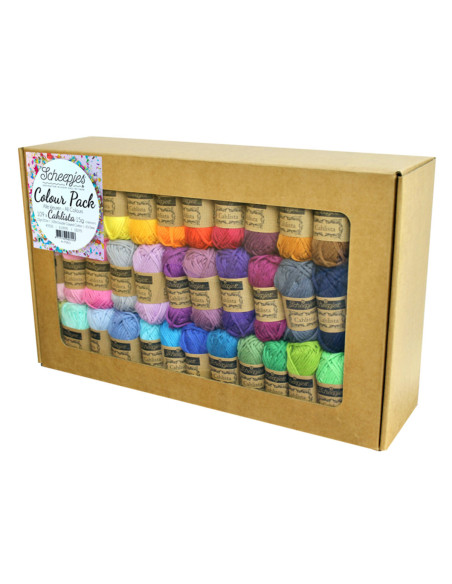 Confezione di 109 mini gomitoli Scheepjes Cahlista Colour Pack