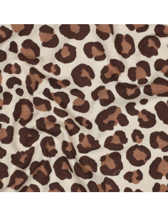 Tessuto felpato Leopardo - Marrone 2