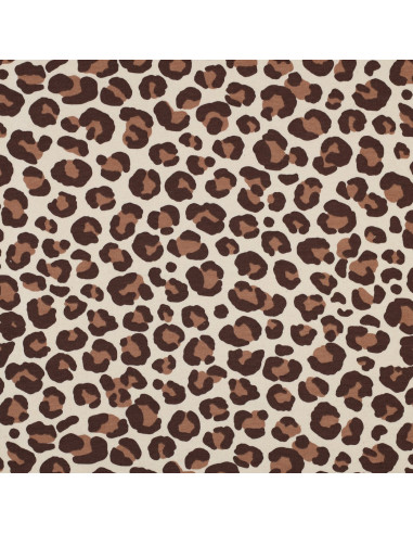 Tessuto felpato Leopardo - Marrone