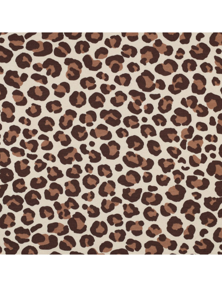 Tessuto felpato Leopardo - Marrone