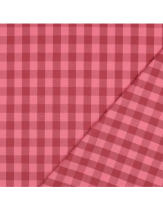 Tessuto Vichy a grandi quadri - Rosso e bordeaux 2