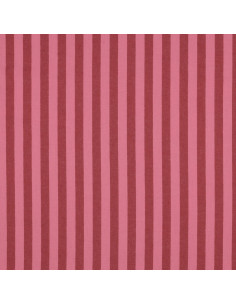 Tessuto popeline di cotone - Righe larghe - Bordeaux e rosso 2