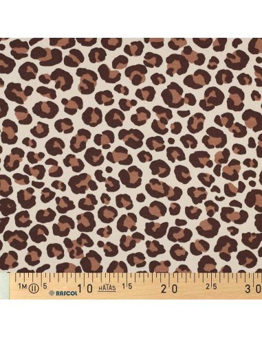 Tessuto felpato Leopardo - Marrone