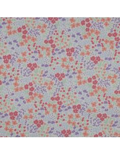 Tessuto di cotone idrorepellente con piccoli fiori - Sfondo bianco 2