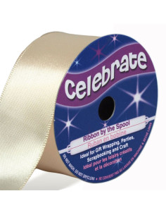 Nastro di raso Celebrate crema - 25 mm x 4 metri