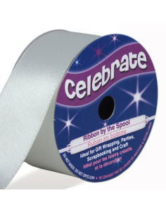 Nastro di raso Celebrate bianco - 25 mm x 4 metri