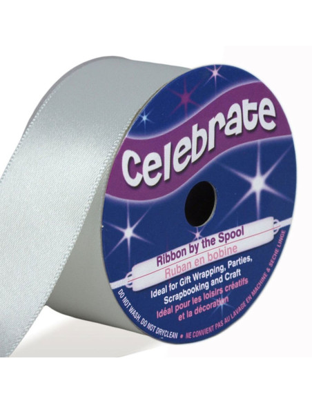 Nastro di raso Celebrate bianco - 25 mm x 4 metri