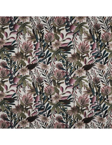 Tela di cotone canvas - Fiori vintage