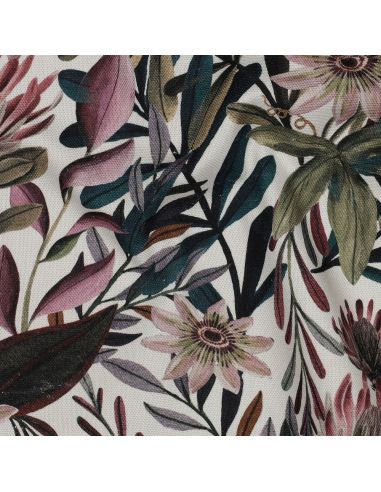 Tela di cotone canvas - Fiori vintage