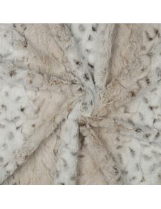 Tessuto in finta pelliccia animale - Leopardo delle nevi