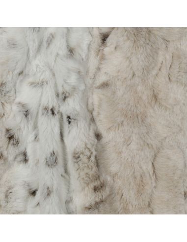 Tessuto in finta pelliccia animale - Leopardo delle nevi