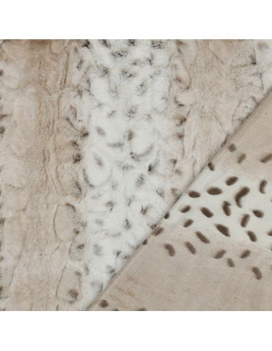 Tessuto in finta pelliccia animale - Leopardo delle nevi