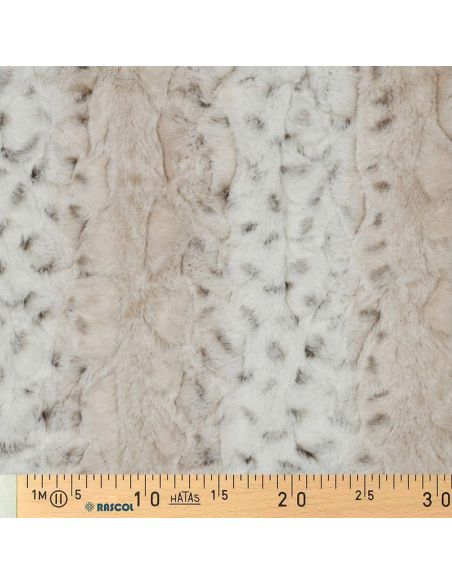 Tessuto in finta pelliccia animale - Leopardo delle nevi