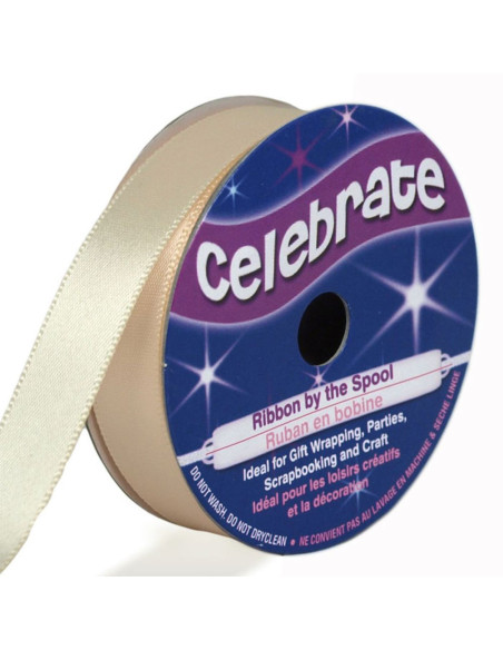 Nastro di raso Celebrate crema - 13 mm x 6 metri