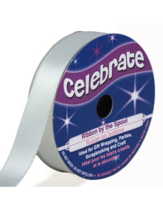 Nastro di raso Celebrate bianco - 13 mm x 6 metri