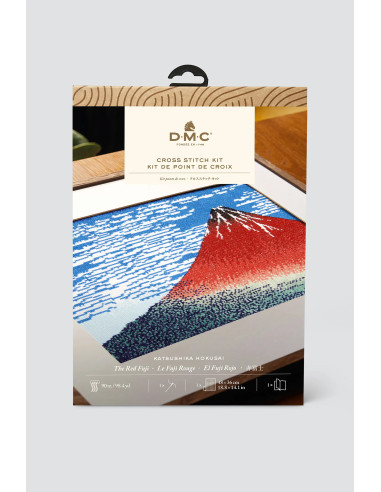 Kit broderie point de croix - Le Fuji Rouge