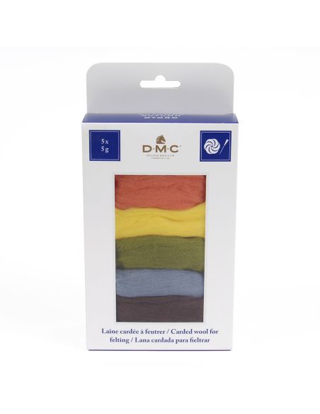 Confezione di 5 lane cardate per infeltrire DMC - Autunno