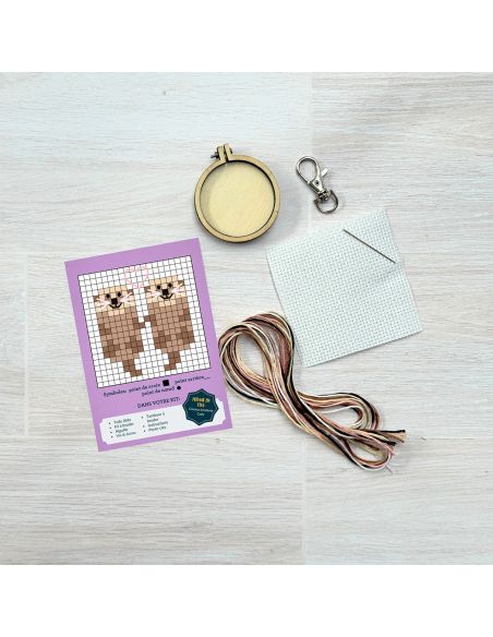 Mini kit ricamo a punto croce - Fatti l'uno per l'altro!