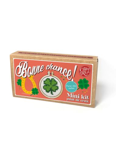 Mini kit ricamo a punto croce - Buona fortuna!