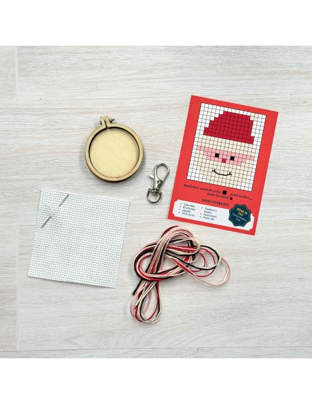 Mini kit ricamo a punto croce - Ho Ho Ho!