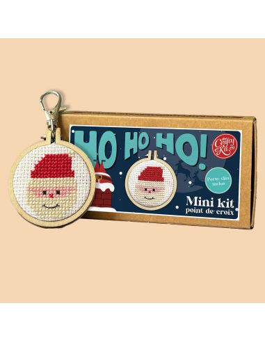 Mini kit ricamo a punto croce - Ho Ho Ho!