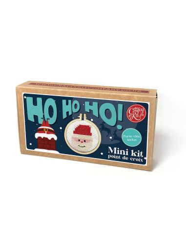Mini kit ricamo a punto croce - Ho Ho Ho!