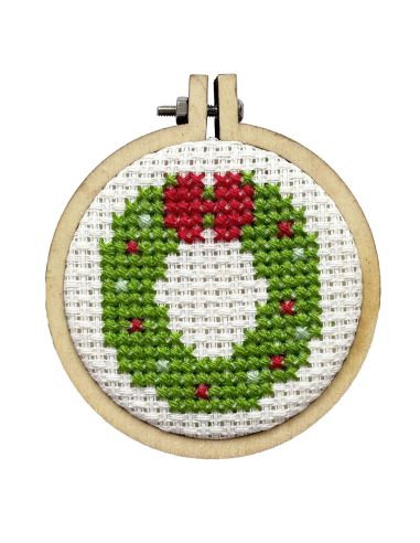 Mini kit ricamo a punto croce - Buon Natale!