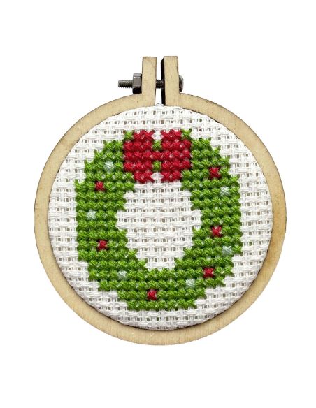 Mini kit ricamo a punto croce - Buon Natale!