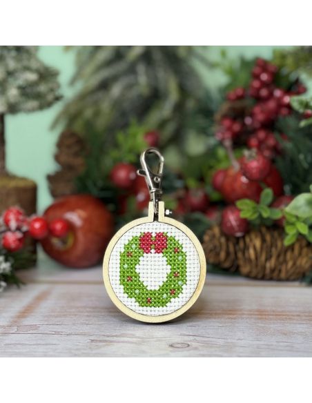 Mini kit ricamo a punto croce - Buon Natale!