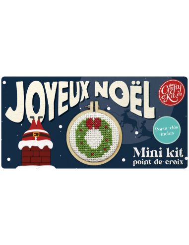 Mini kit ricamo a punto croce - Buon Natale!