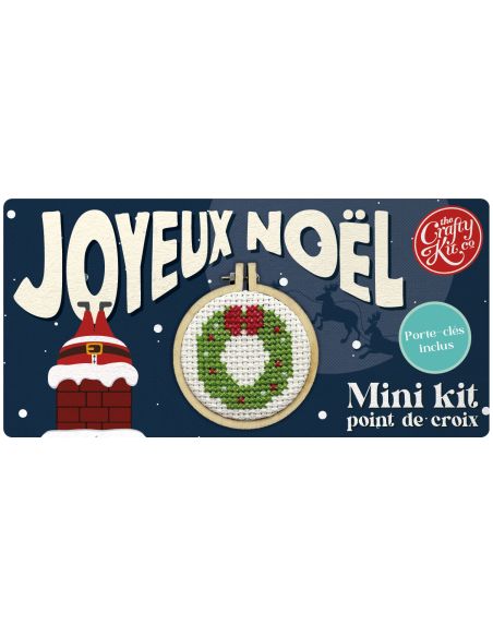 Mini kit ricamo a punto croce - Buon Natale!