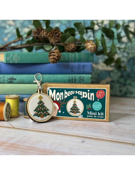 Mini kit ricamo a punto croce - Il mio bell'albero di Natale