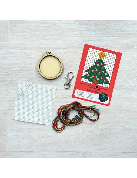 Mini kit ricamo a punto croce - Il mio bell'albero di Natale