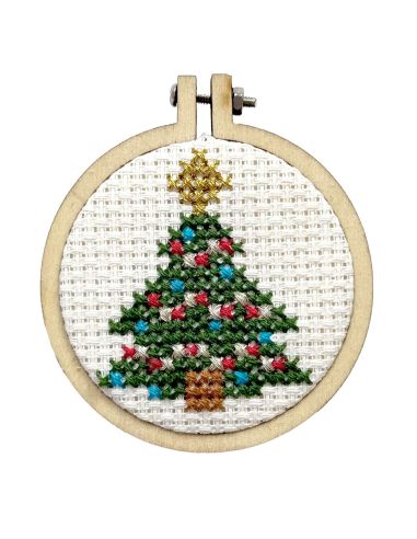 Mini kit ricamo a punto croce - Il mio bell'albero di Natale