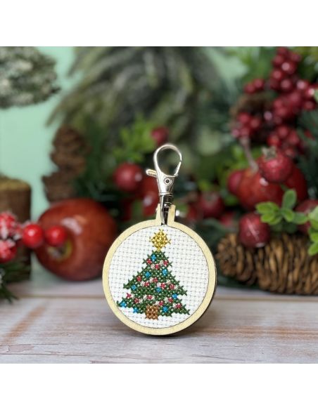 Mini kit ricamo a punto croce - Il mio bell'albero di Natale