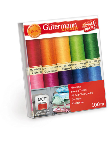 Set di 10 fili da cucito in poliestere Gütermann - Vivace