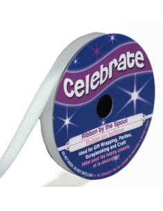 Nastro di raso Celebrate bianco - 6 mm x 6 metri