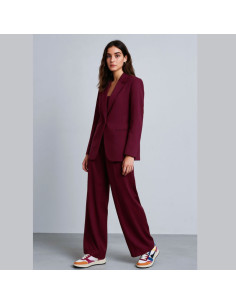 Tessuto twill di viscosa pesante - Bordeaux 2