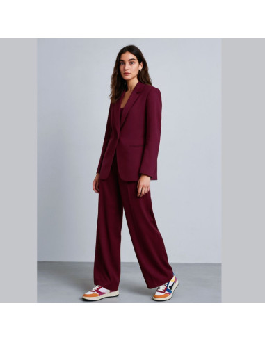 Tessuto twill di viscosa pesante - Bordeaux