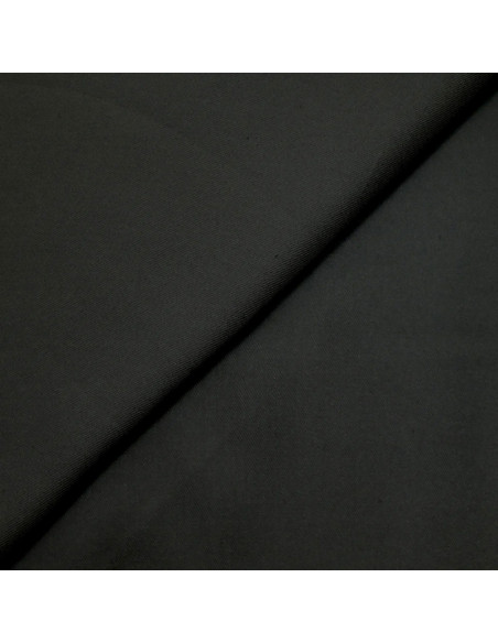 Tessuto twill di viscosa pesante - Nero