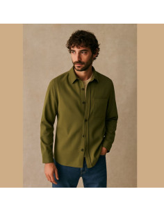 Tessuto twill di viscosa pesante - Oliva 2